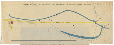 215040 Situatie van de geprojecteerde zwemplaats voor kinderen bij de Kovelaarsbrug te Utrecht. Hierbij de begroting ...